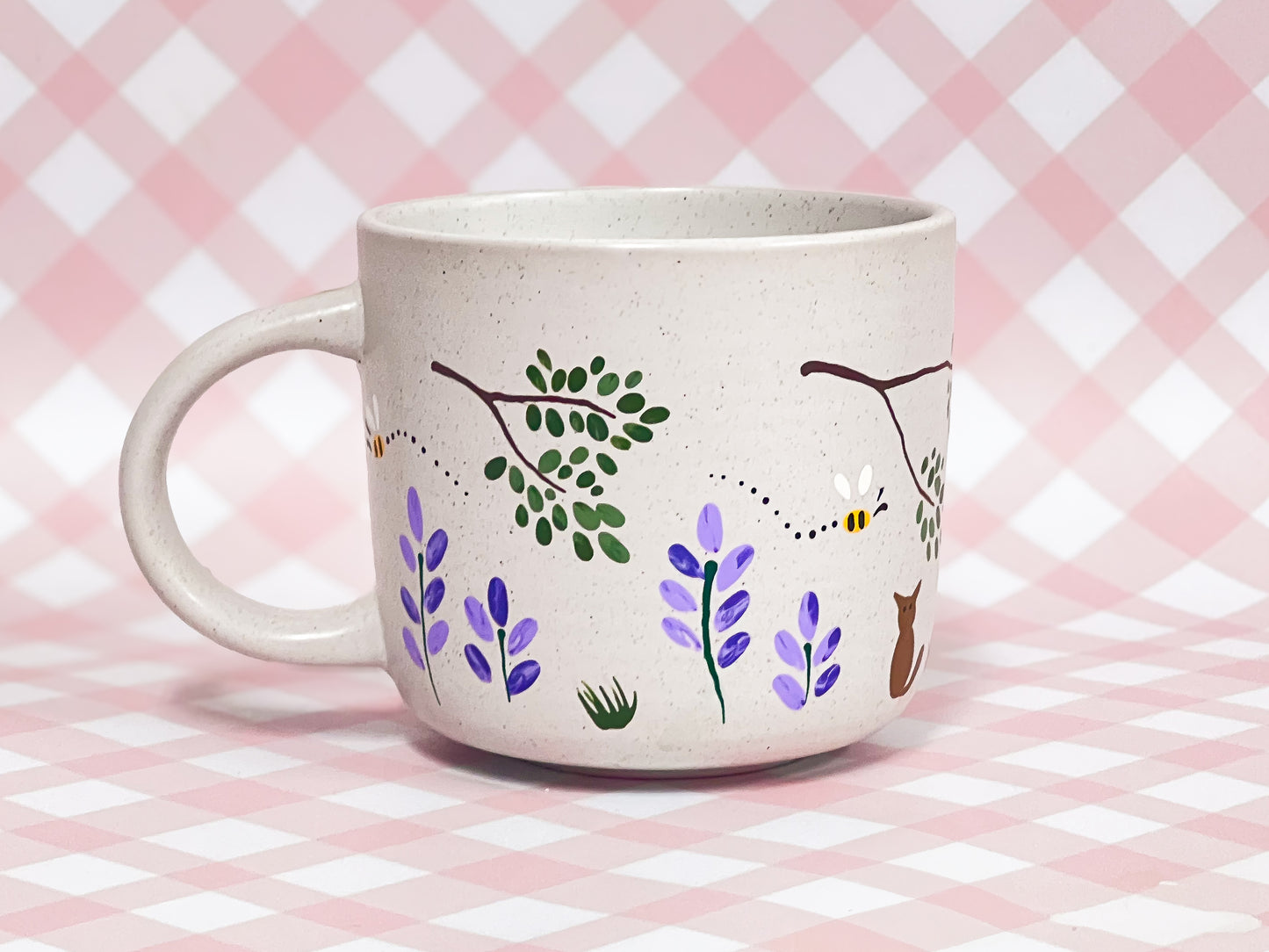 Hand-Painted Ceramic Mug - Cottage #7