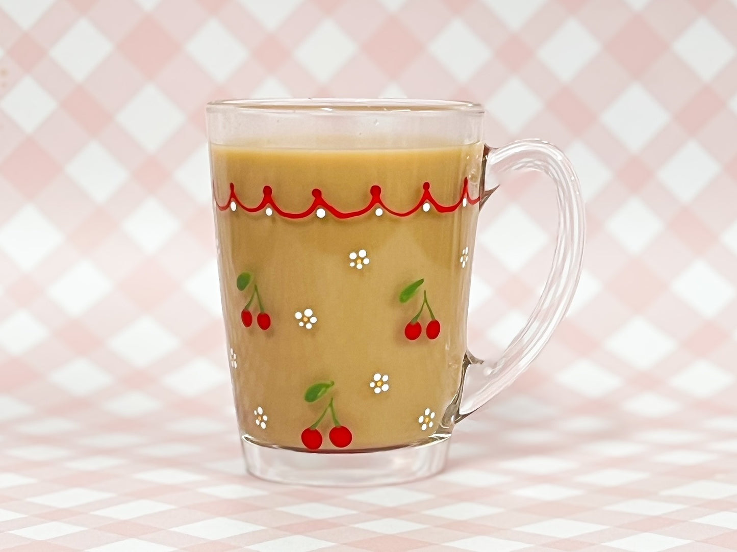 Hand-Painted Coffee Mug - Cherries