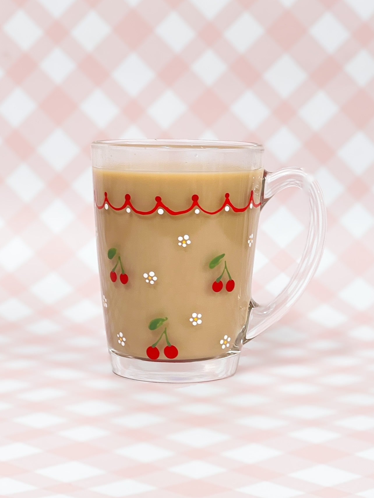 Hand-Painted Coffee Mug - Cherries