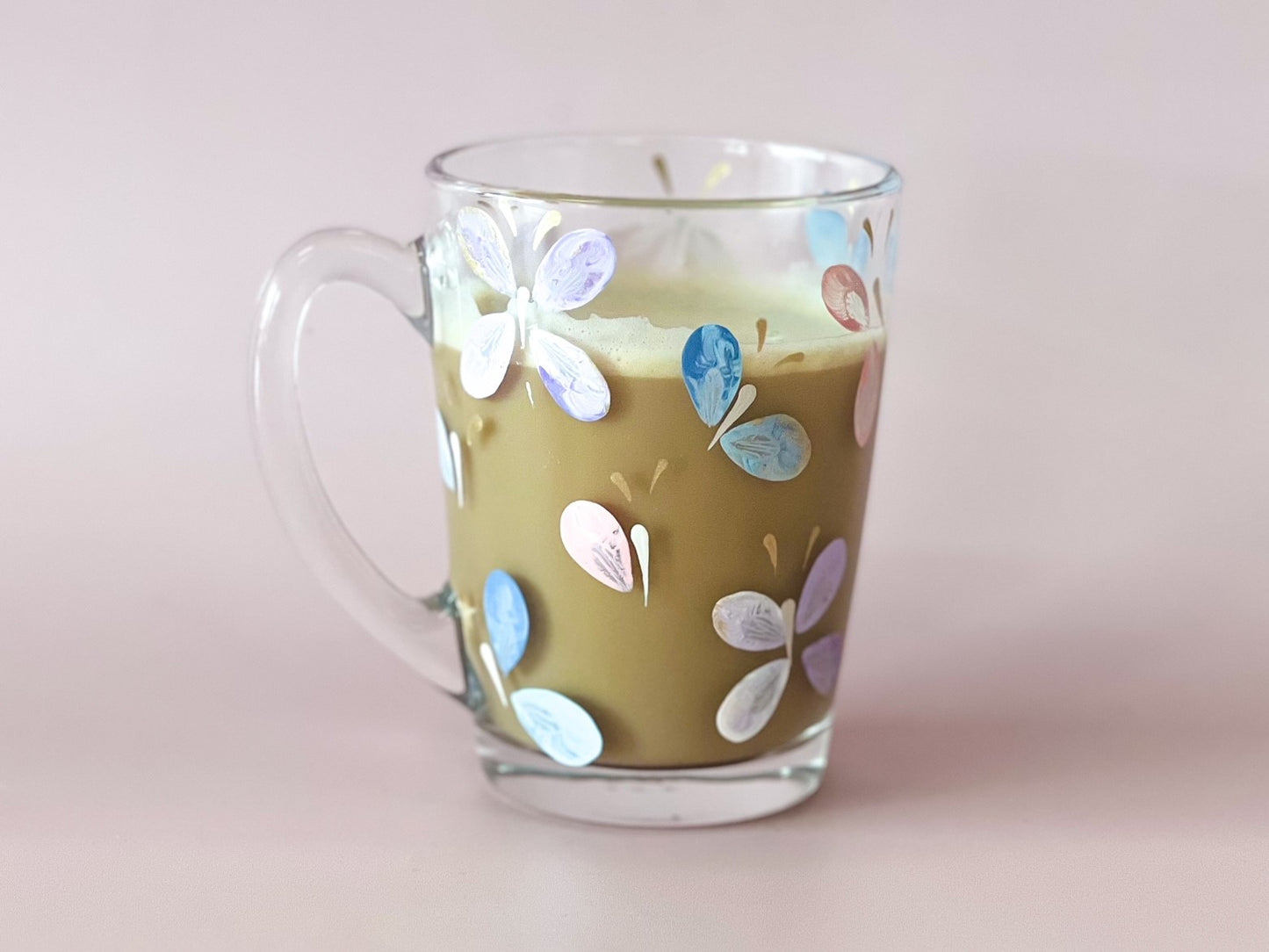 Hand-Painted Coffee Mug | Butterflies