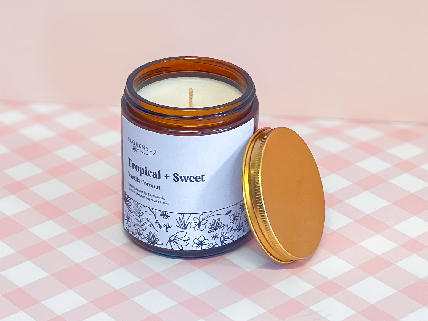 Amber Candle | Tropical + Sweet (Coconut Vanilla)