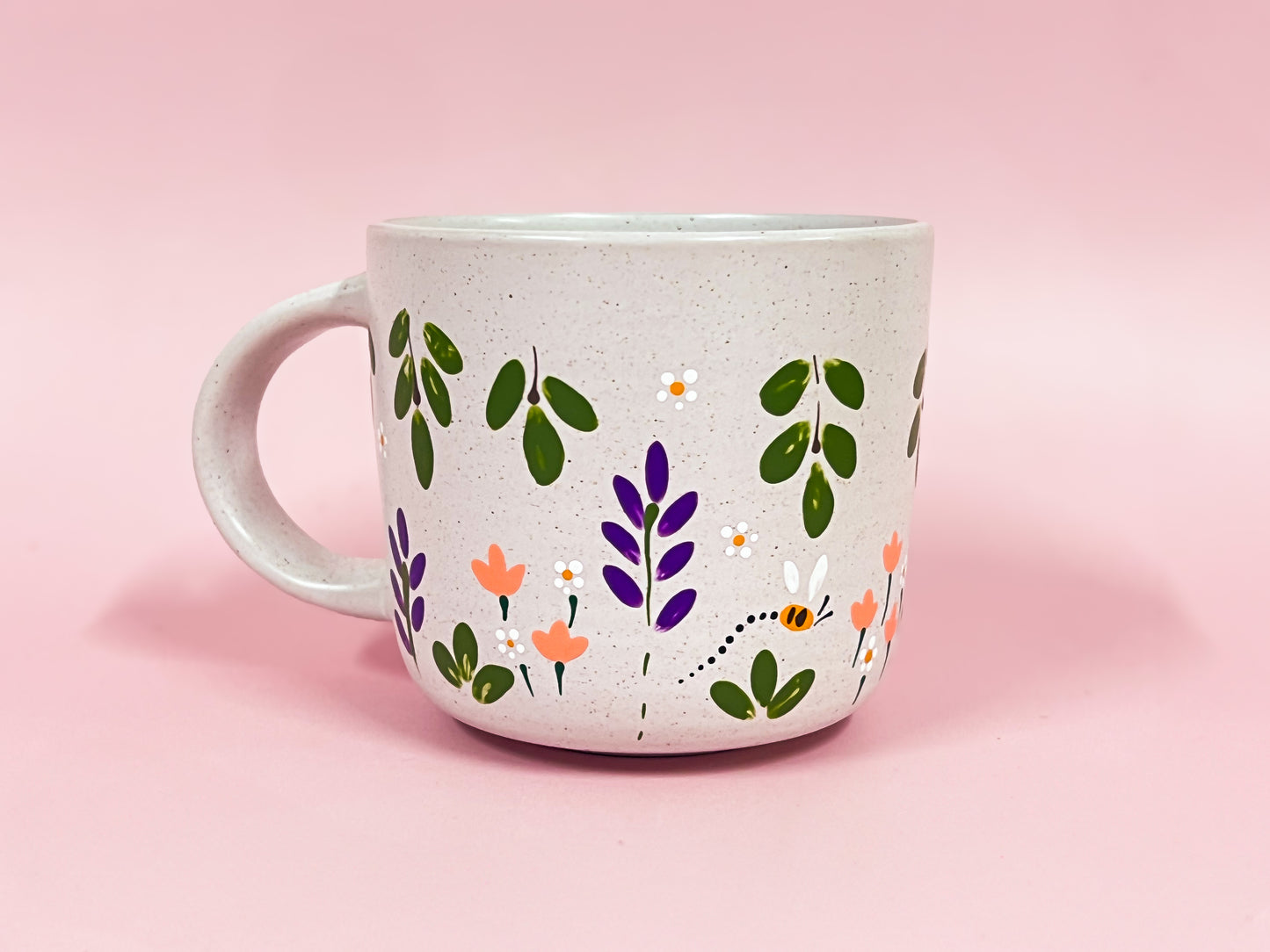 Hand-Painted Ceramic Mug - Cottage #3