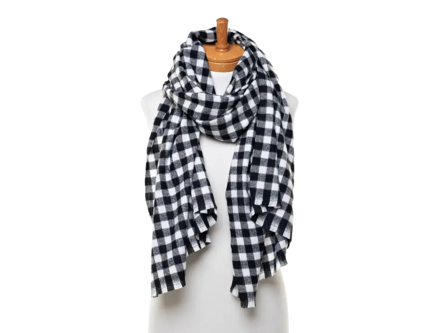 Gingham Scarf - Black