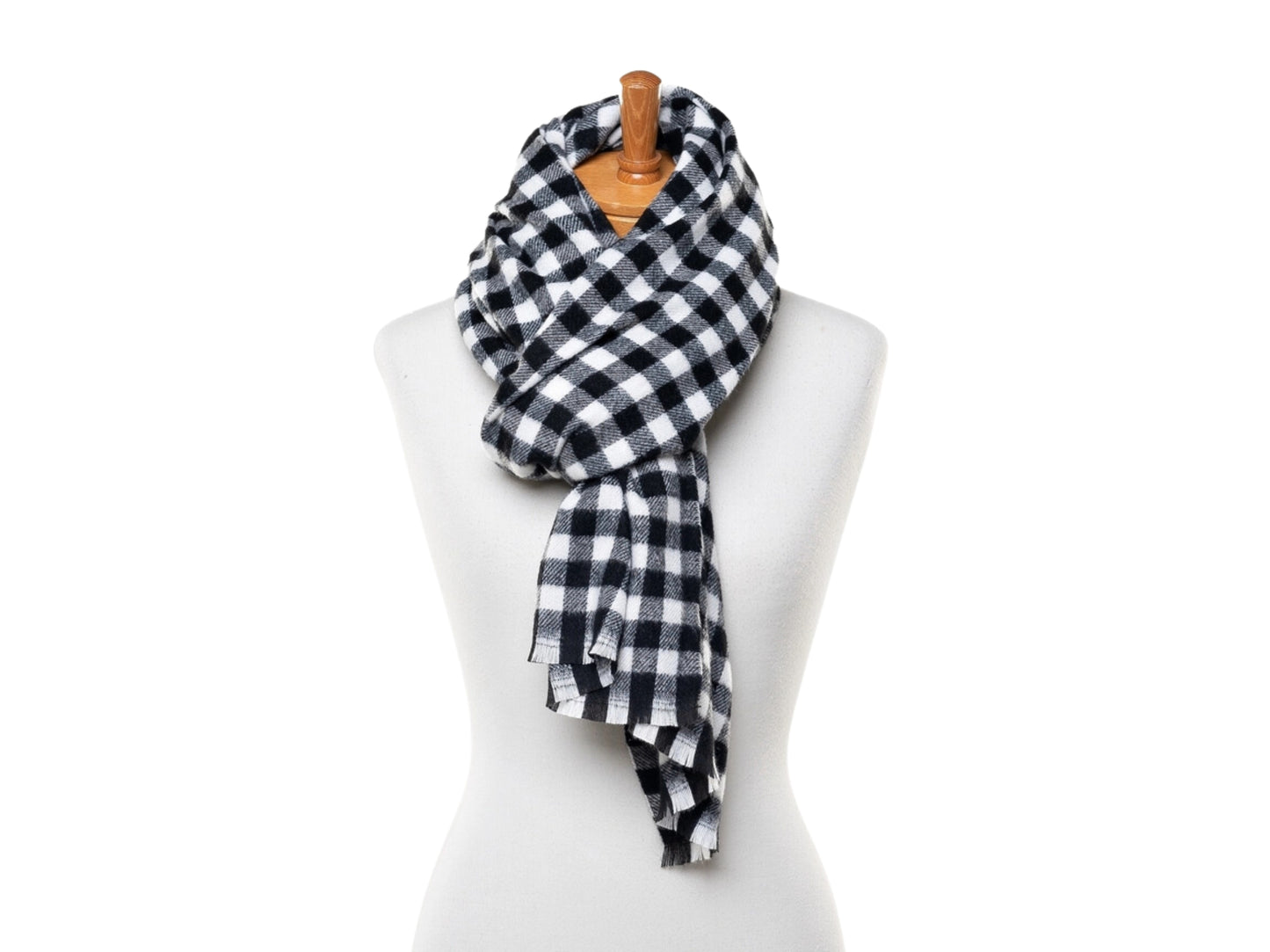 Gingham Scarf - Black