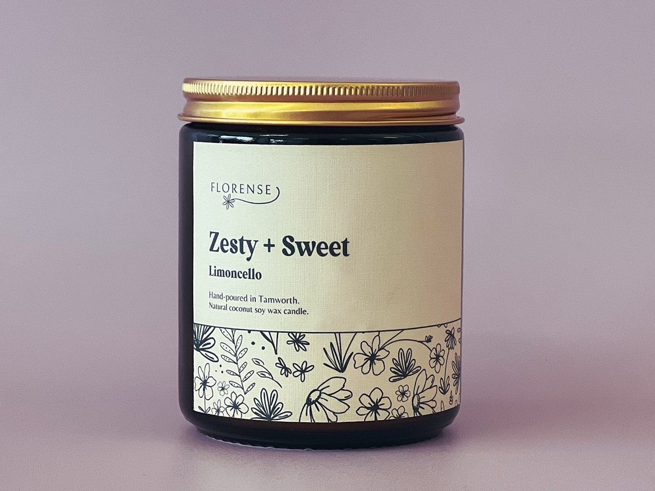 Amber Candle | Zesty + Sweet (Limoncello)