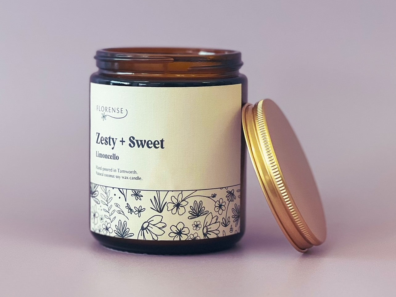 Amber Candle | Zesty + Sweet (Limoncello)