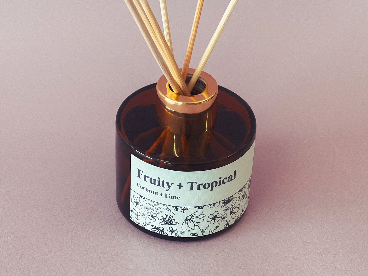 Amber Diffuser | Fruity + Tropical (Coconut + Lime)