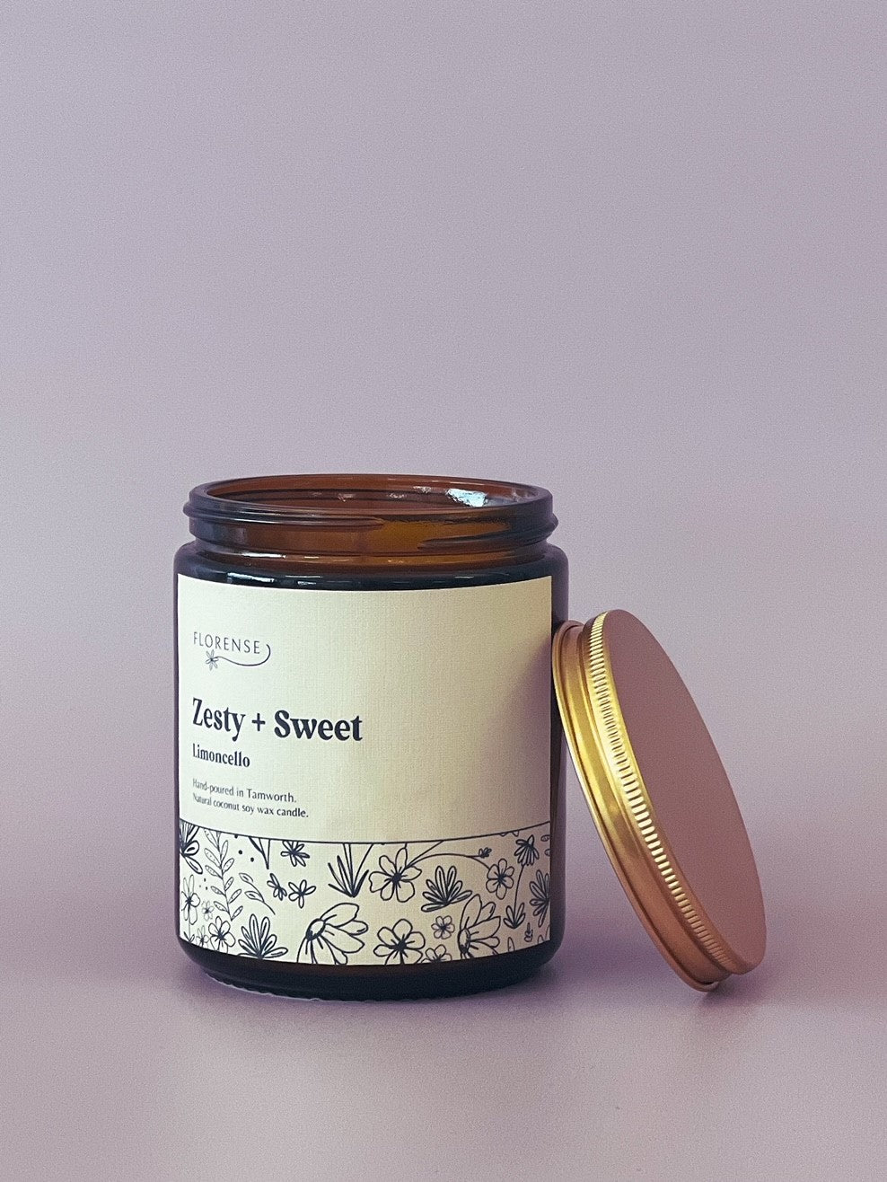 Amber Candle | Zesty + Sweet (Limoncello)