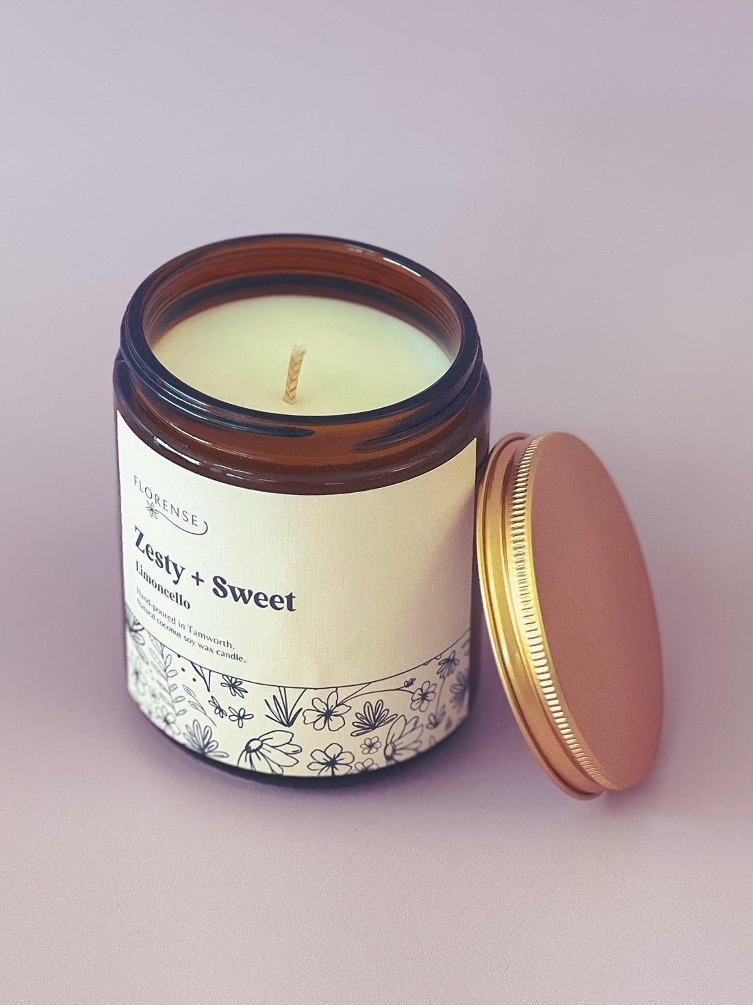 Amber Candle | Zesty + Sweet (Limoncello)