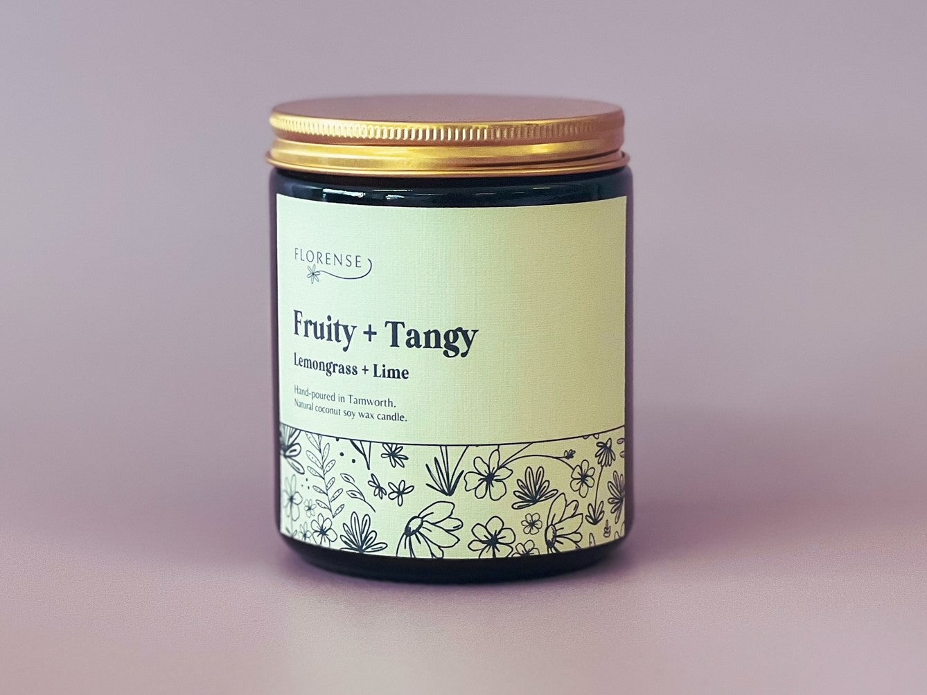 Amber Candle | Fruity + Tangy (Lemongrass + Lime)