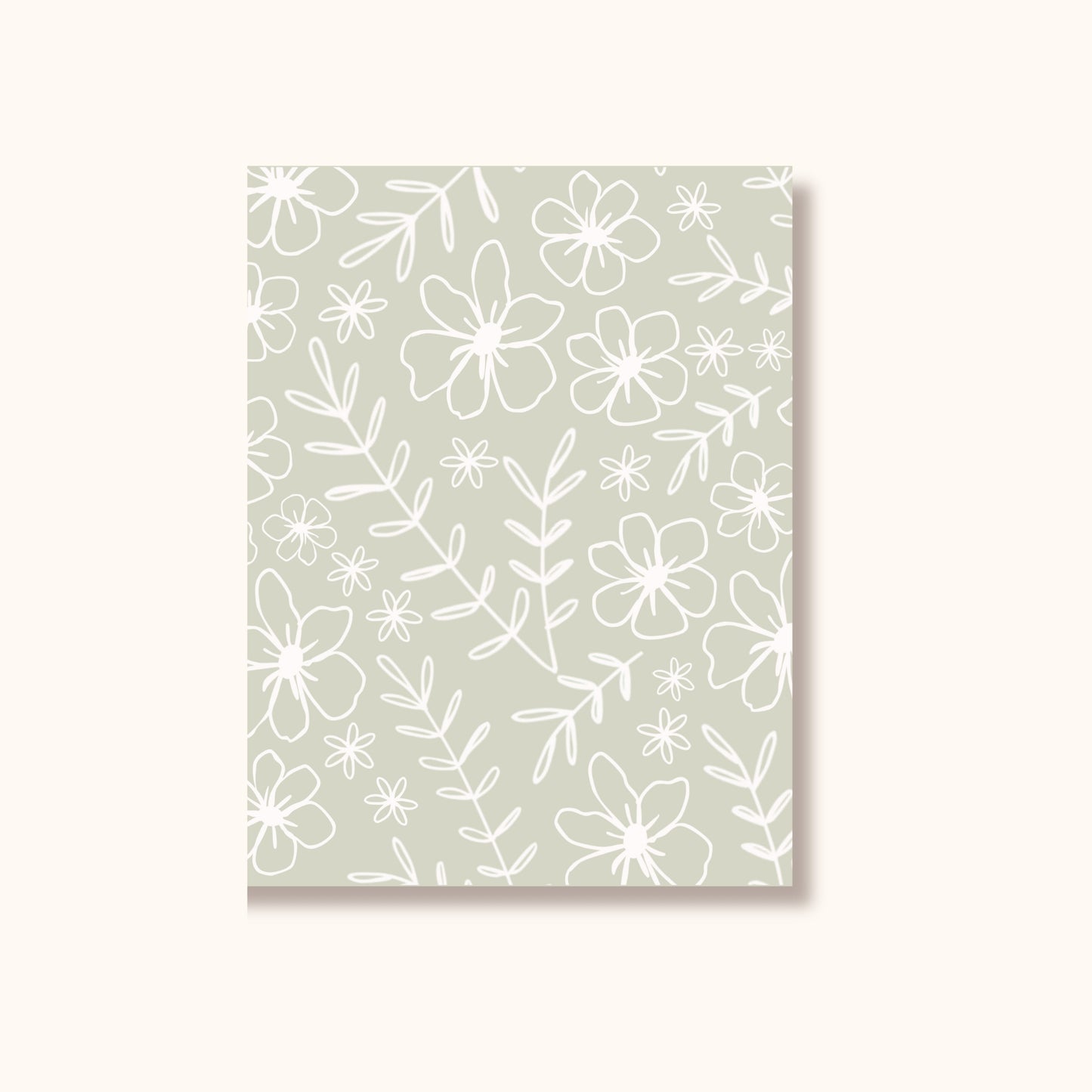 Swing Gift Card - Floral Sketch/Sage