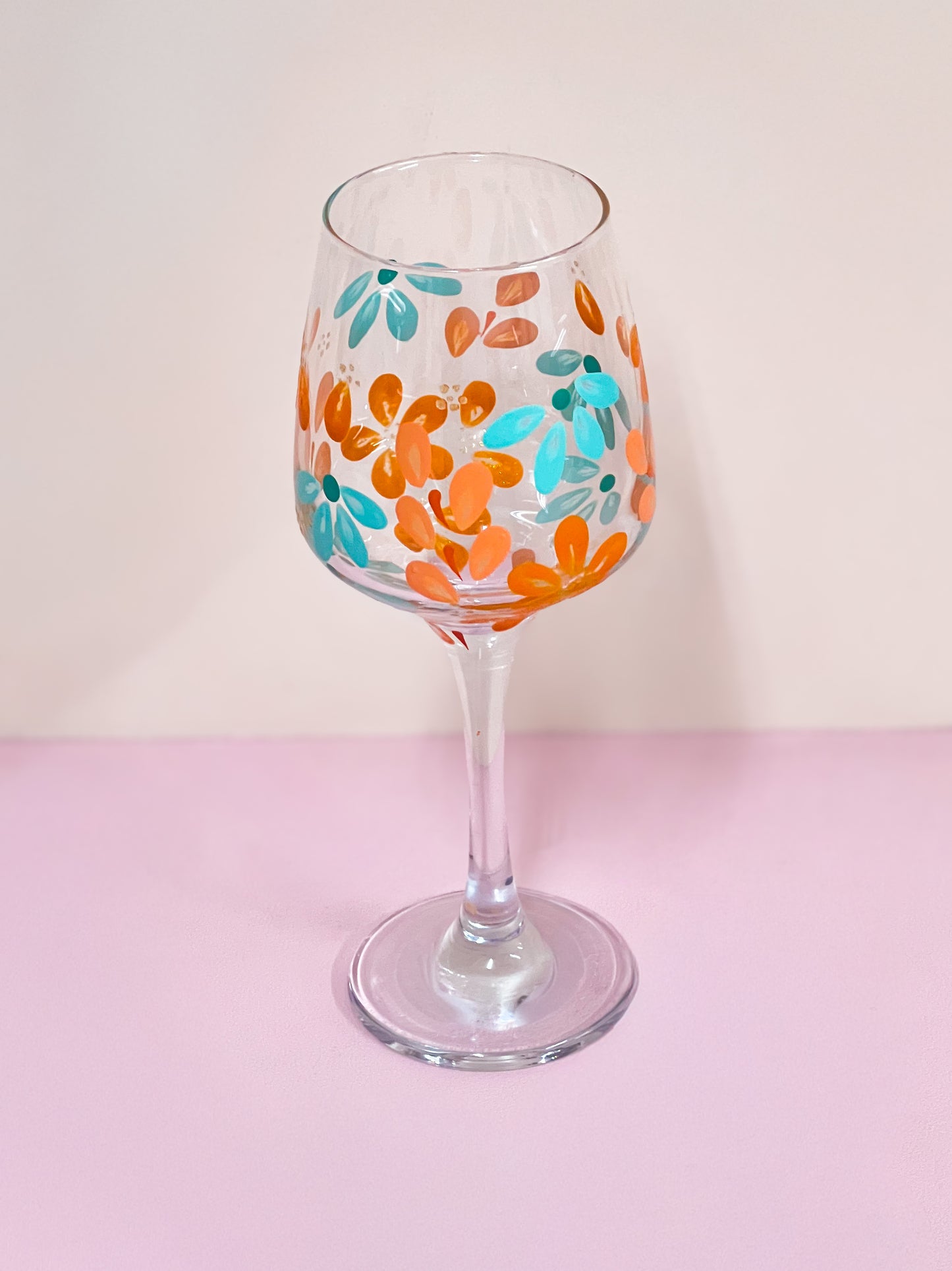 Hand-painted Wine Glass - Era #12