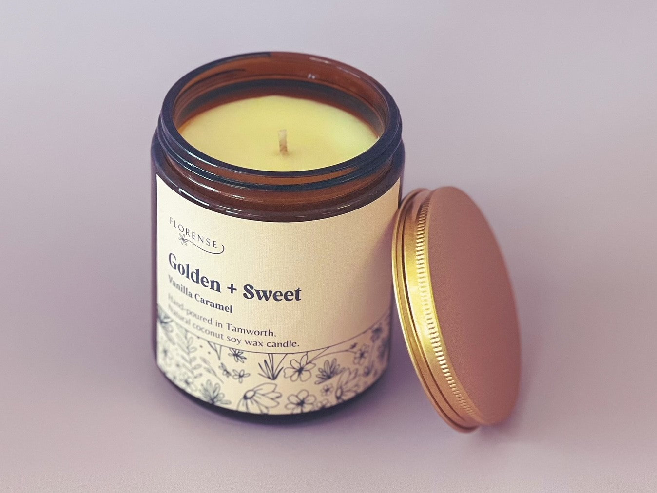 Amber Candle | Golden + Sweet (Vanilla Caramel)
