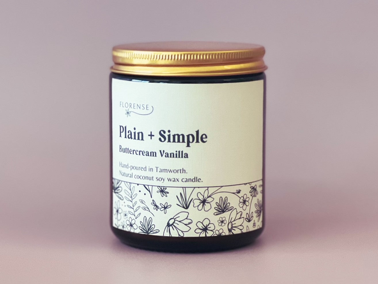 Amber Candle | Plain + Simple (Buttercream Vanilla)