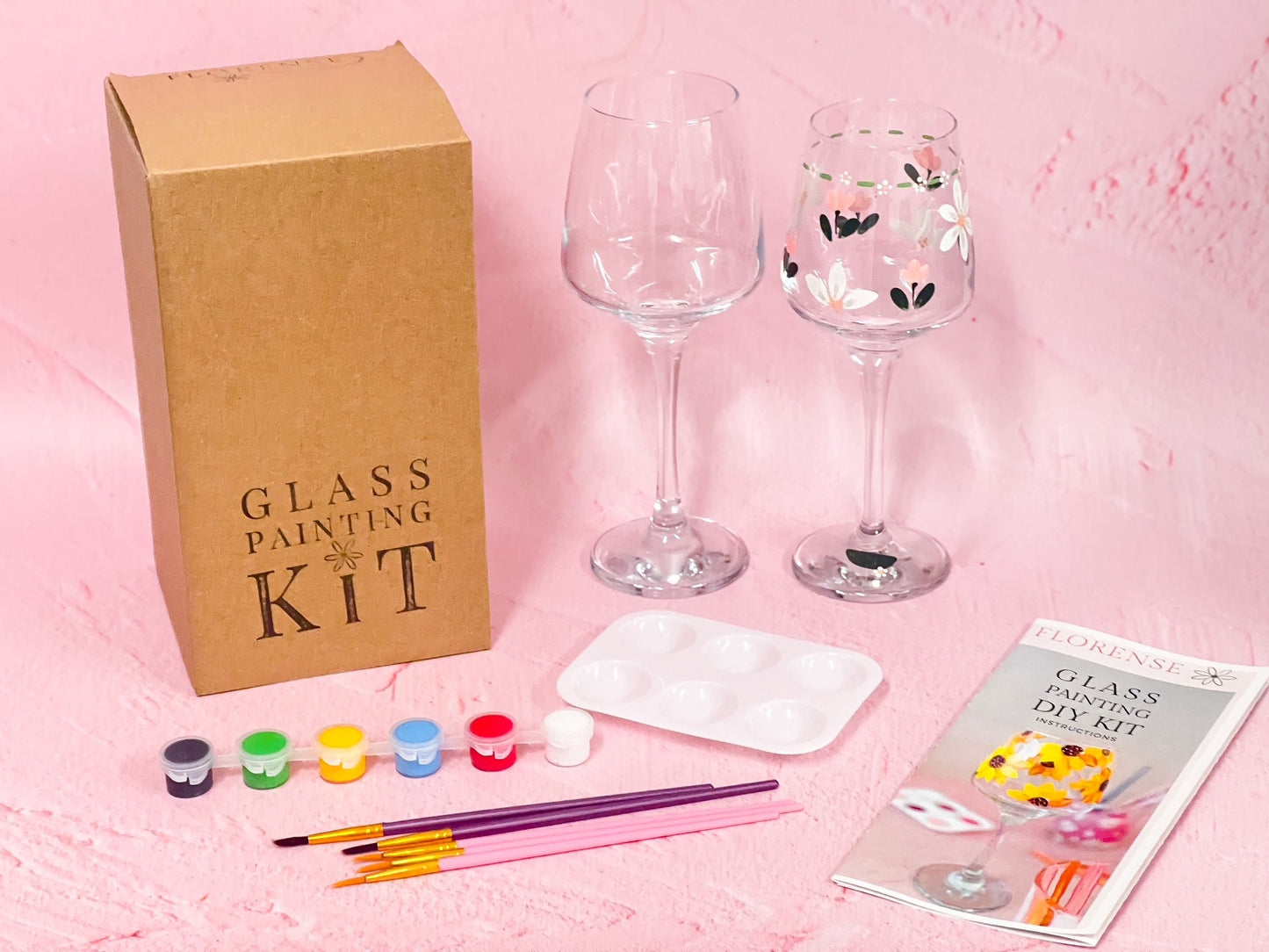 Glass Painting DIY Kit - Wine Glass