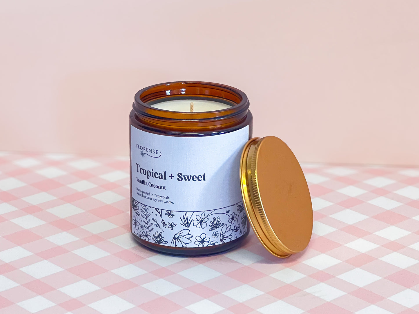 Amber Candle | Tropical + Sweet (Coconut Vanilla)