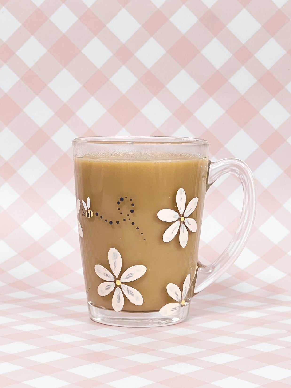 Hand-Painted Coffee Mug - Daisy Bee