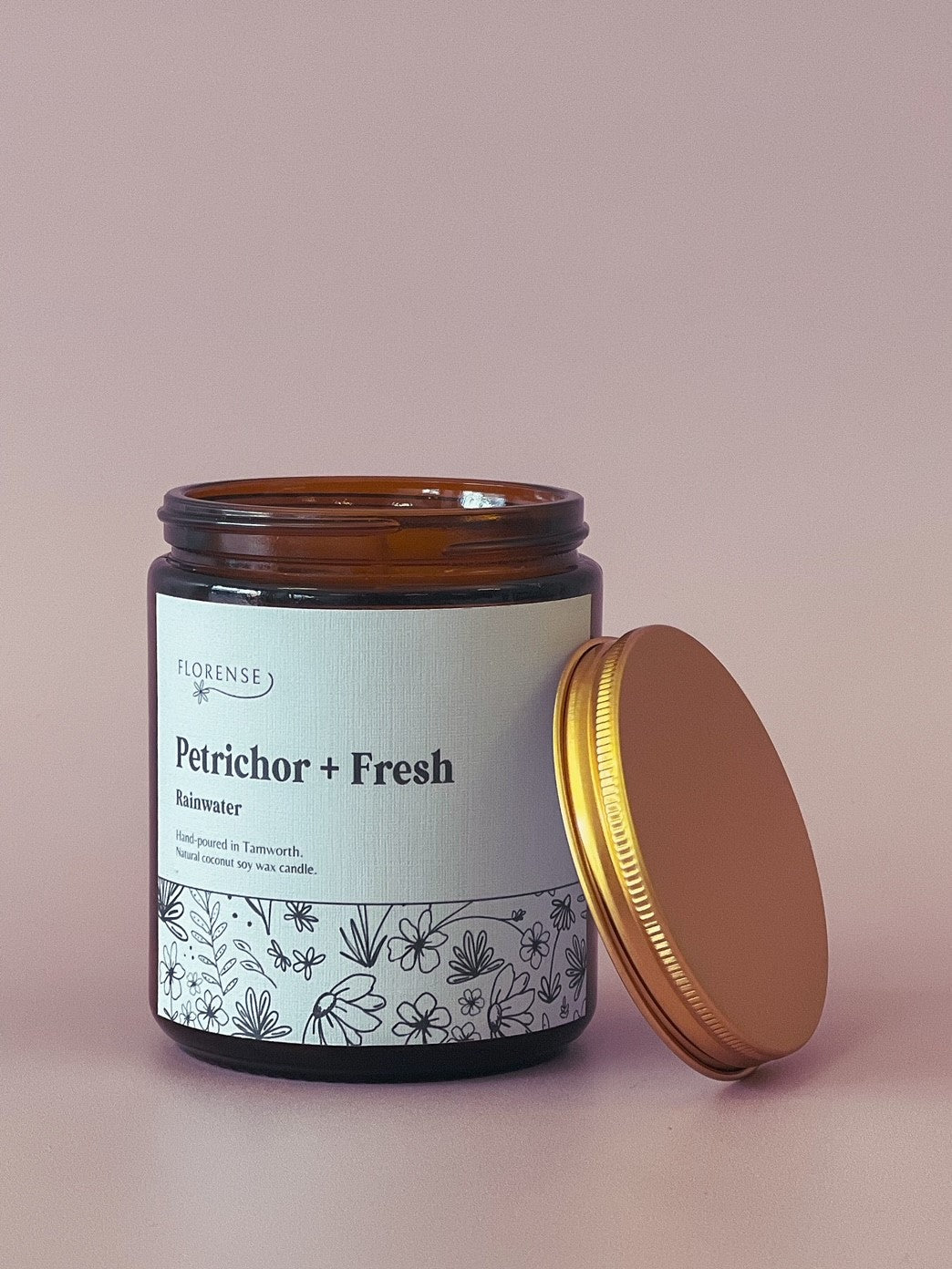 Amber Candle | Petrichor + Fresh (Rainwater)