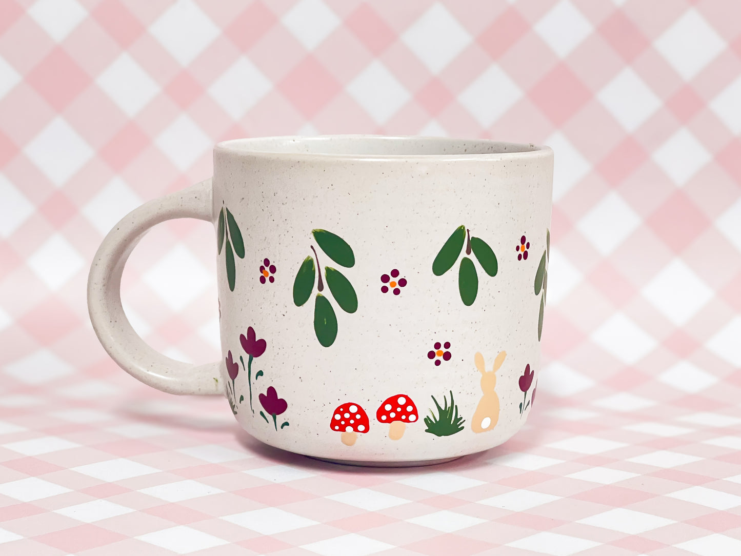 Hand-Painted Ceramic Mug - Cottage #4