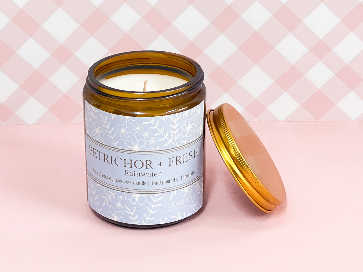 Amber Candle | Petrichor + Fresh (Rainwater)