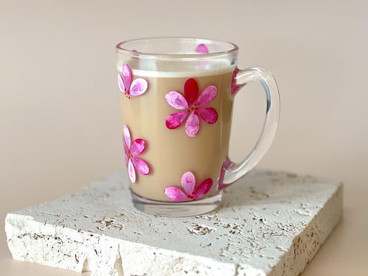 Hand-Painted Coffee Mug | Geranium
