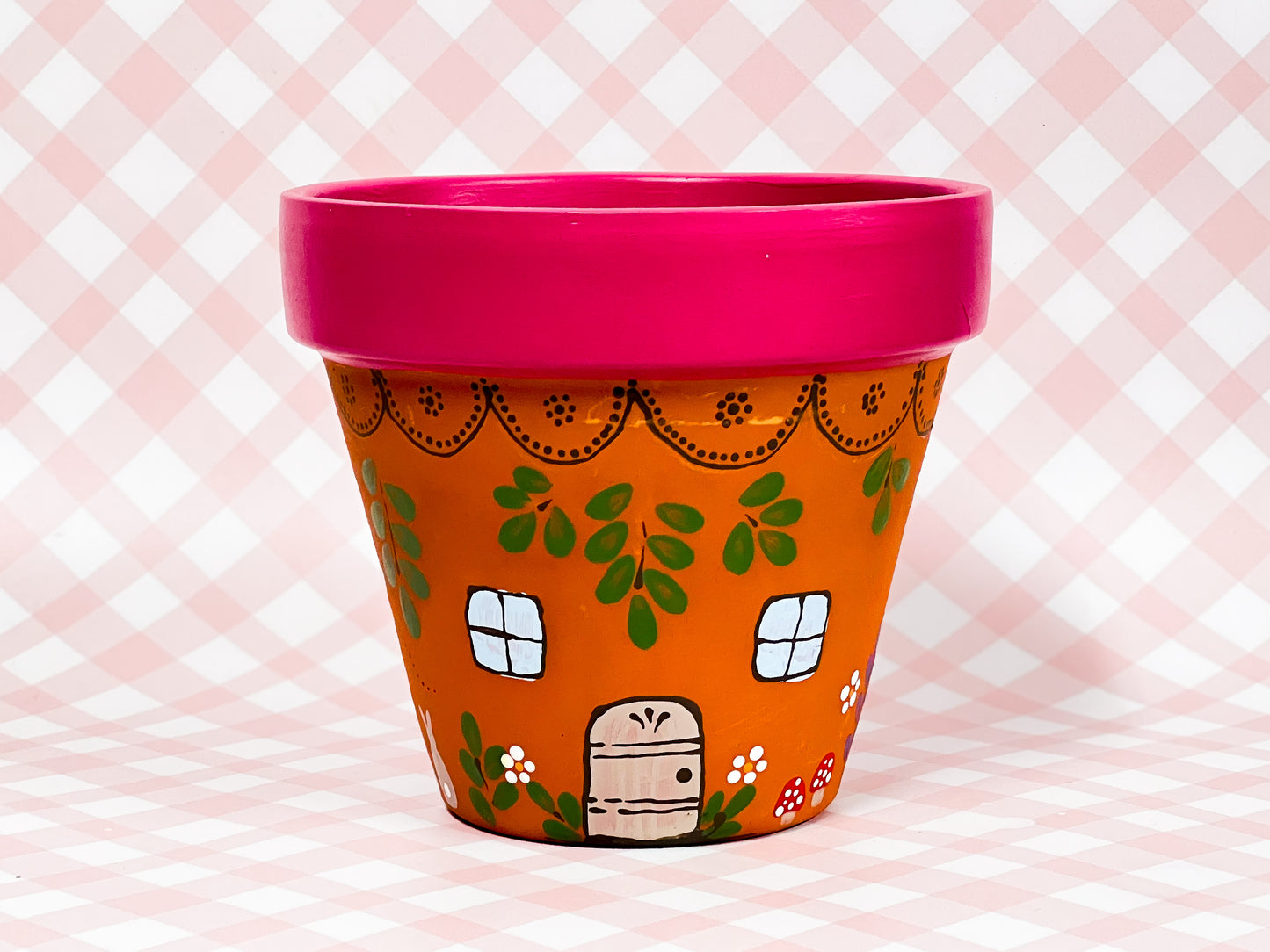 Hand-painted Indoor Pot | Cottage