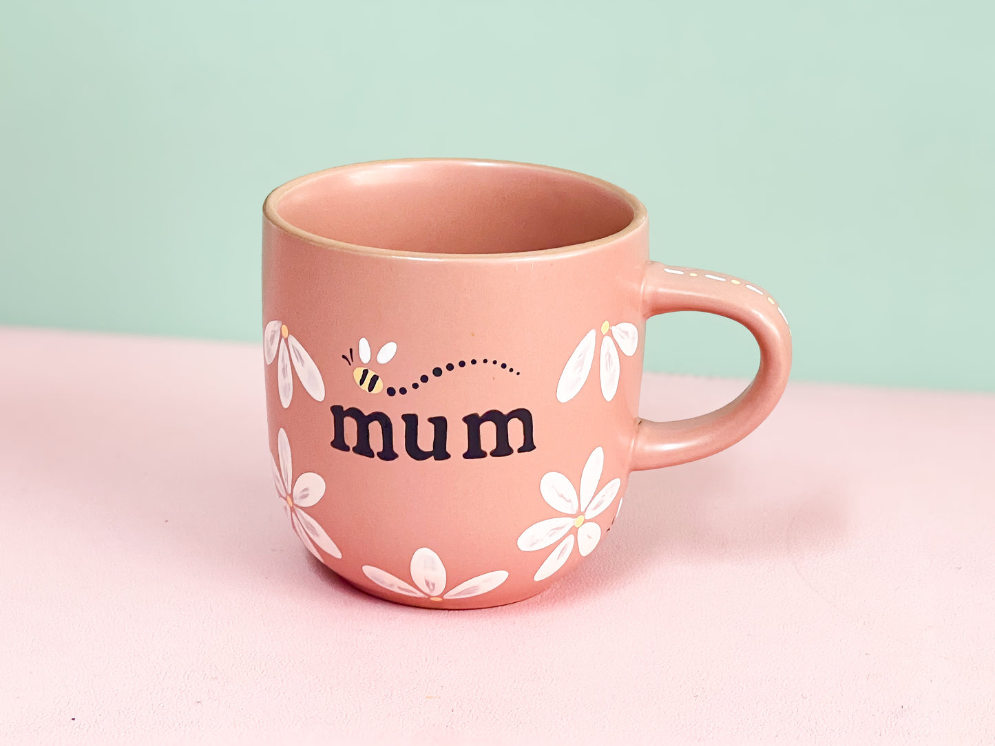 Hand-painted Ceramic Mug | Blush | Daisy Bee “Mum”