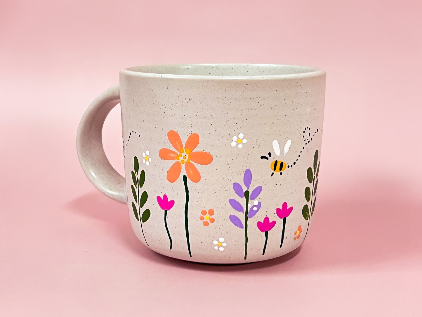 Hand-Painted Ceramic Mug - Cottage #2