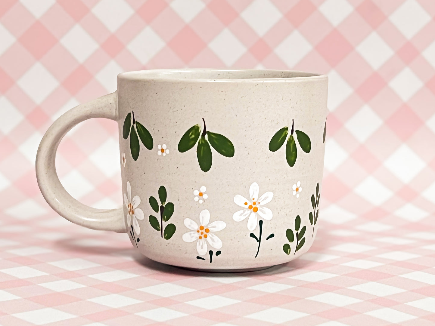 Hand-Painted Ceramic Mug - Cottage #9
