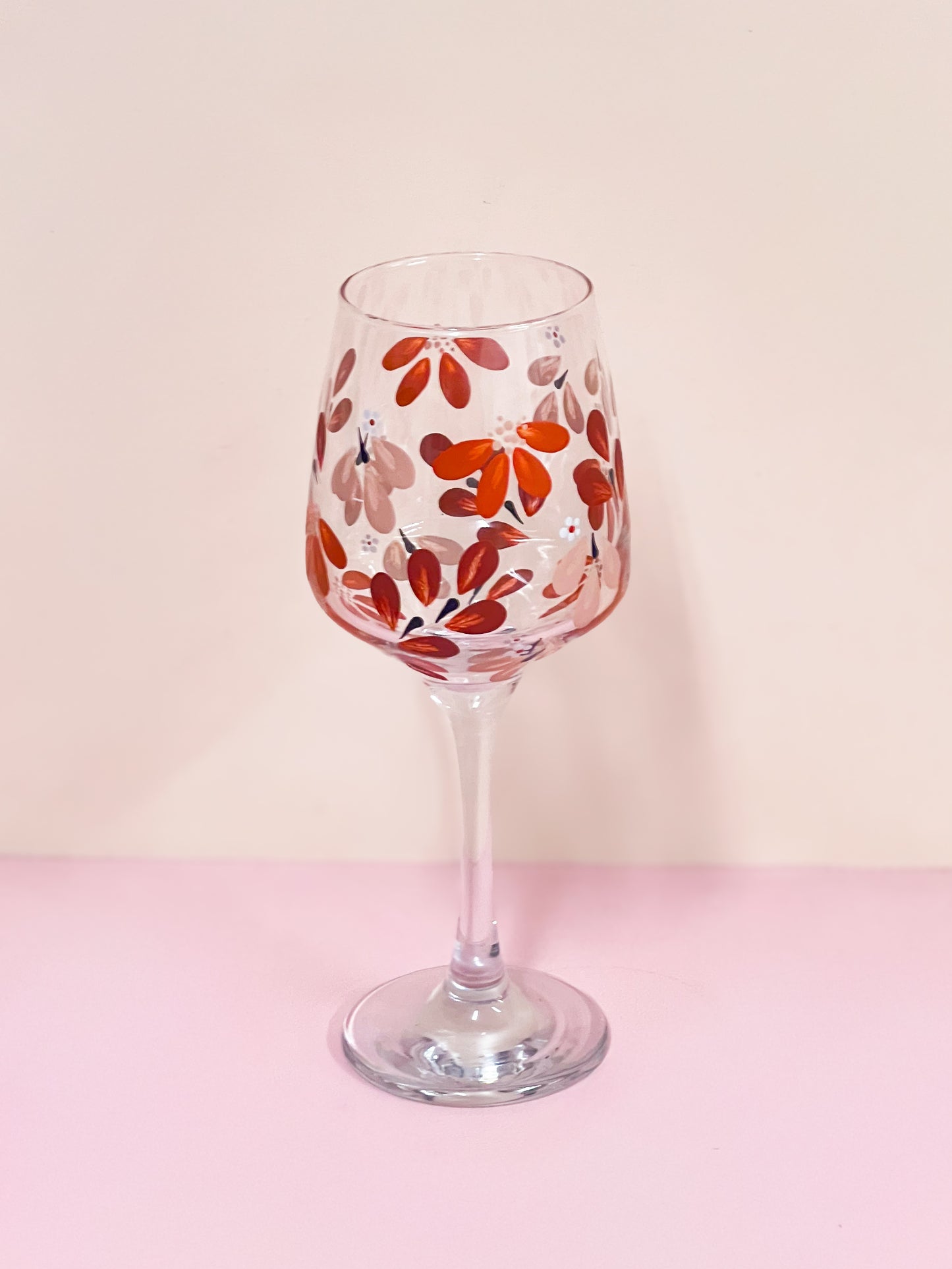 Hand-painted Wine Glass - Era #9