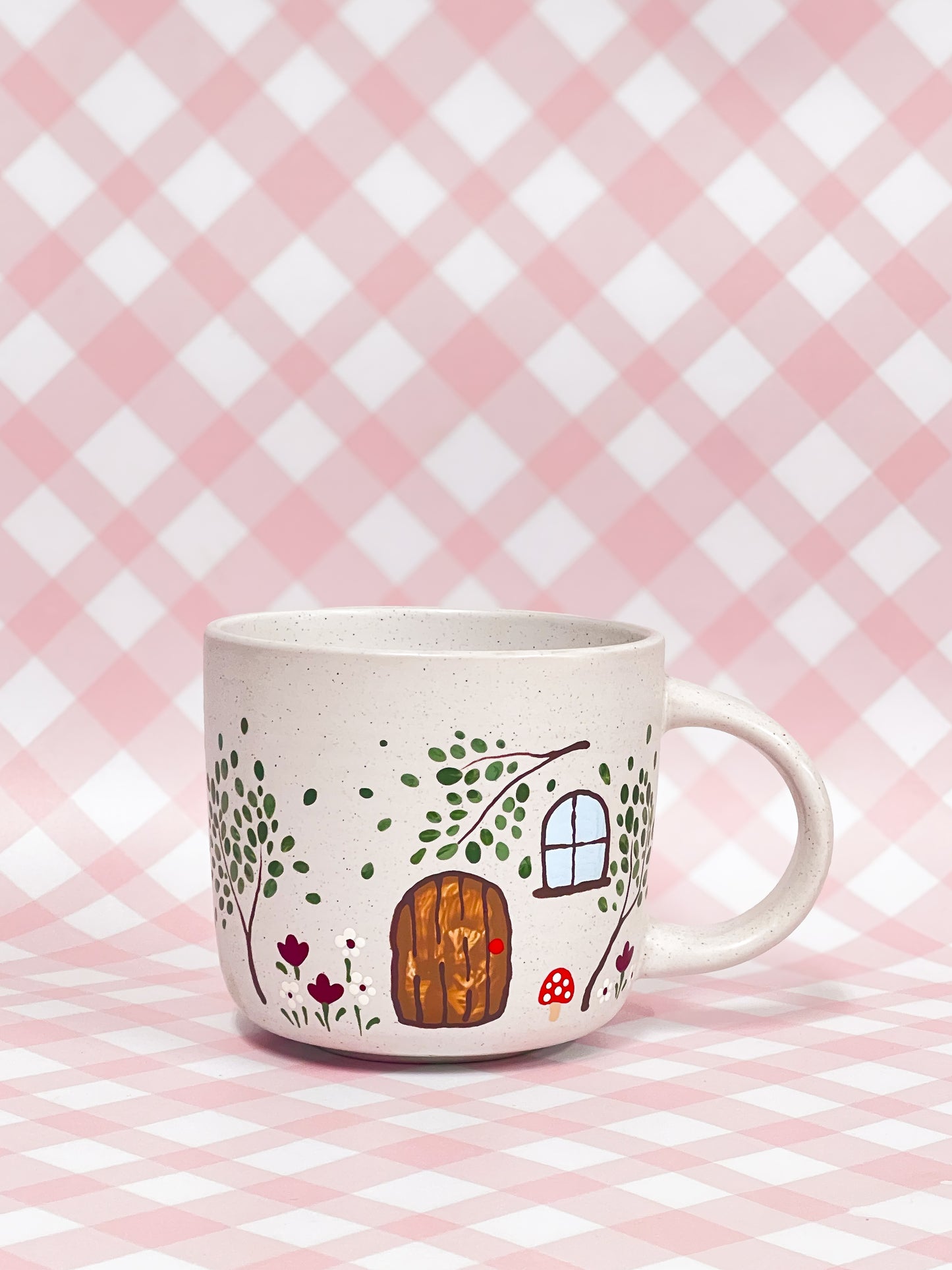Hand-Painted Ceramic Mug - Cottage #6