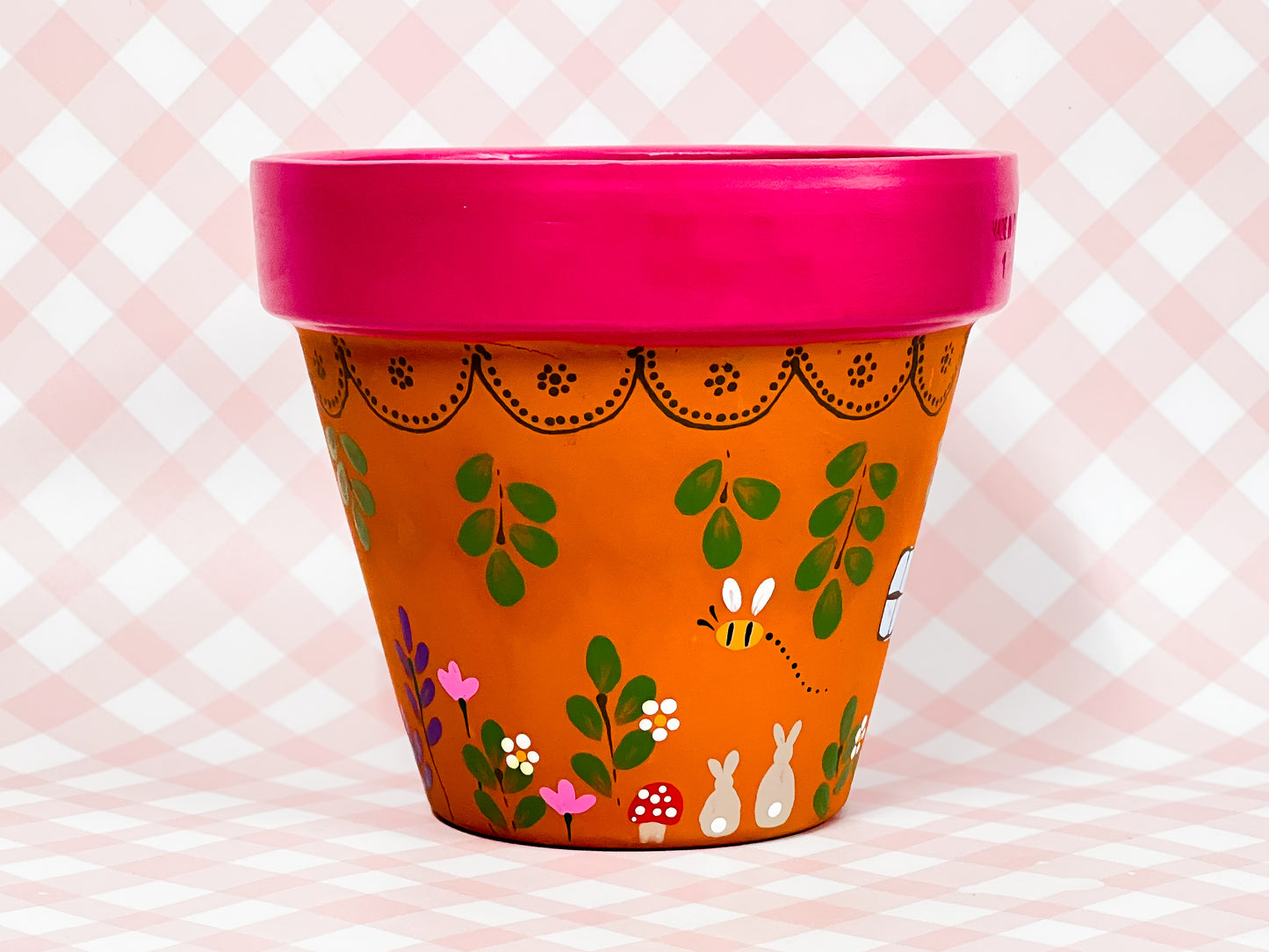 Hand-painted Indoor Pot | Cottage