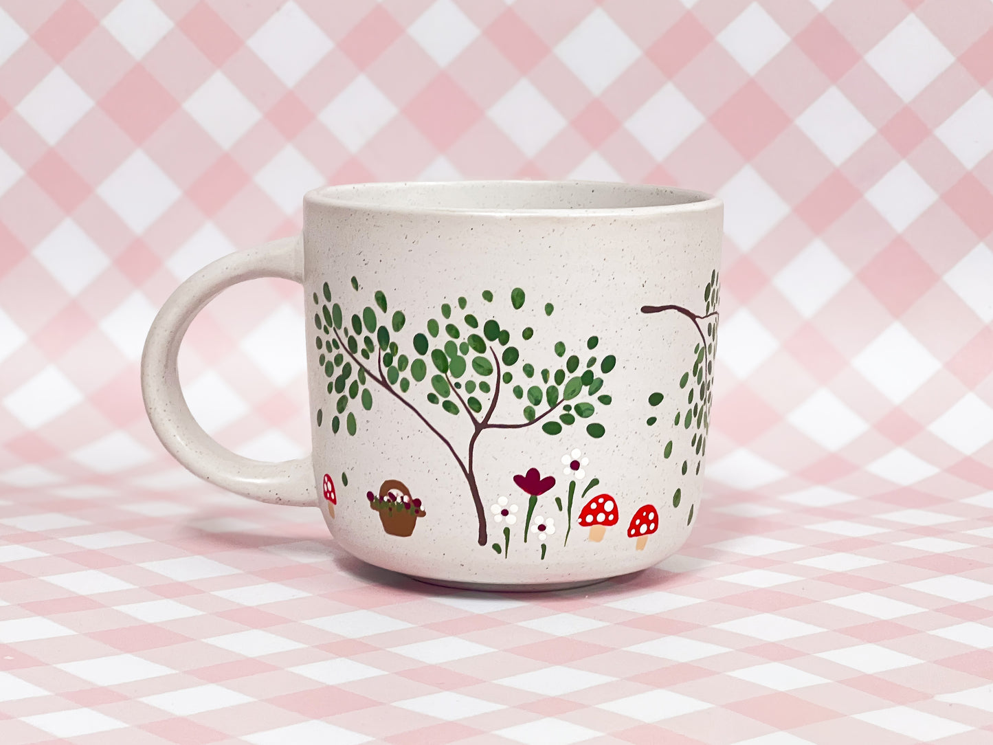 Hand-Painted Ceramic Mug - Cottage #6