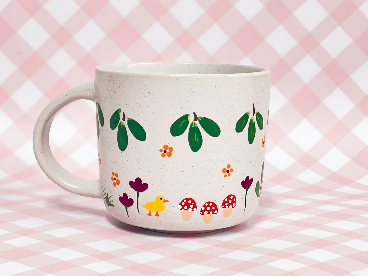 Hand-Painted Ceramic Mug - Cottage #5