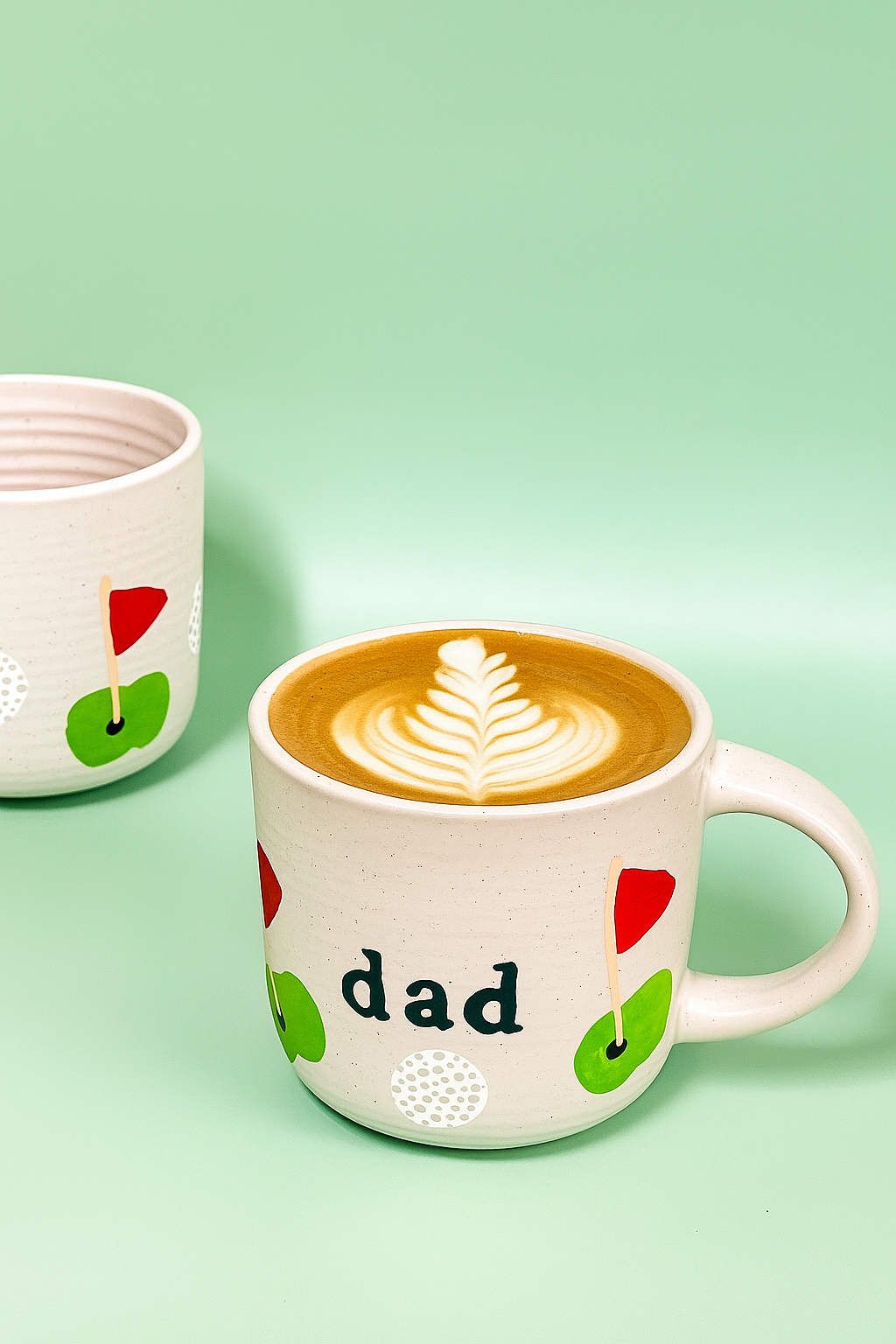 PREORDER ** Hand-Painted Stoneware Mug - Father's Day Golf
