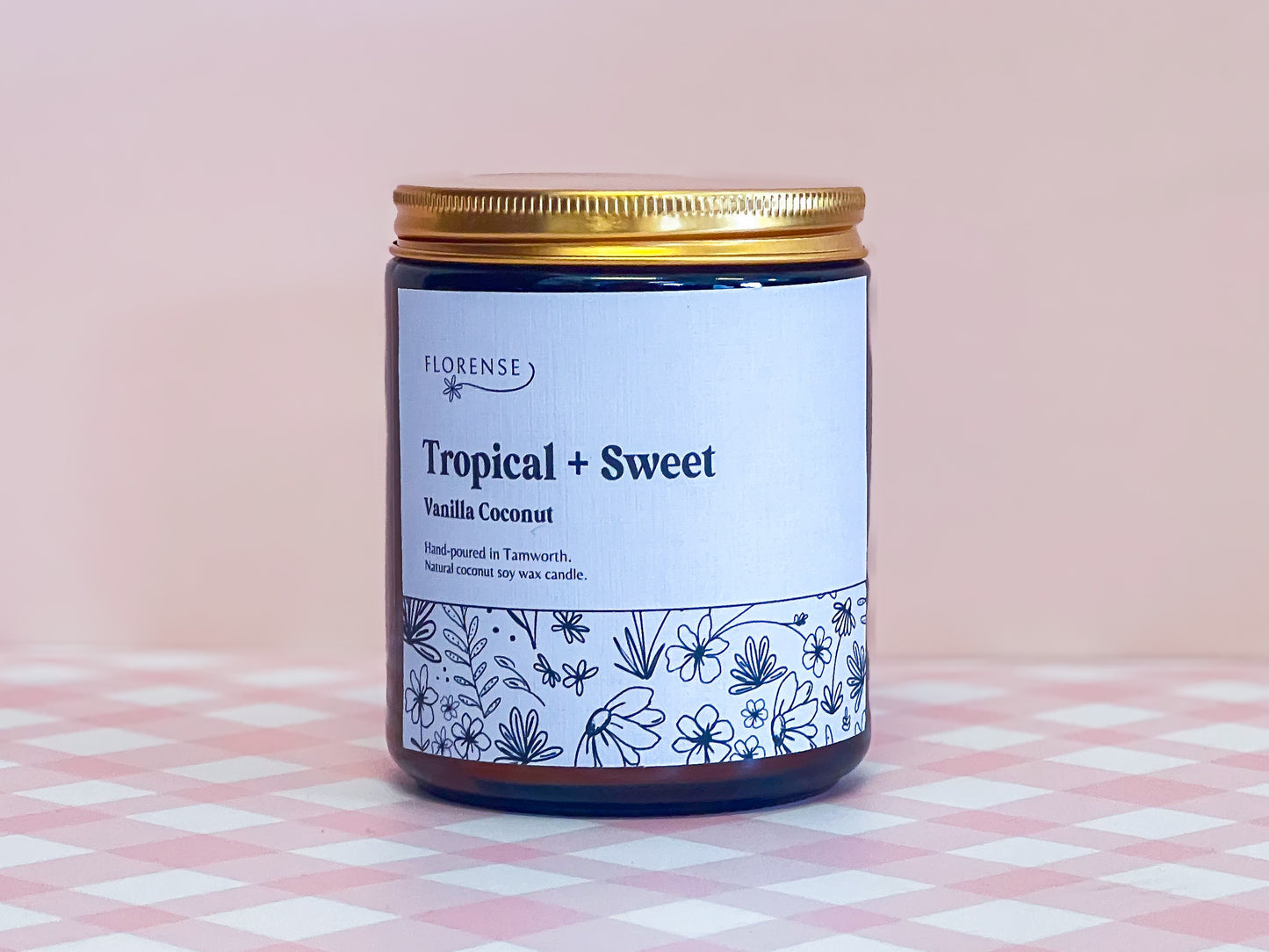 Amber Candle | Tropical + Sweet (Coconut Vanilla)