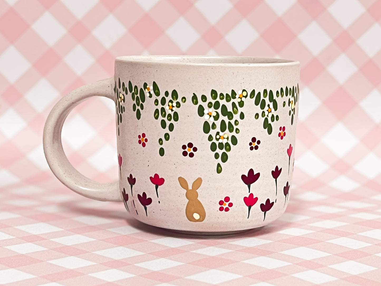 Hand-Painted Ceramic Mug - Cottage #8