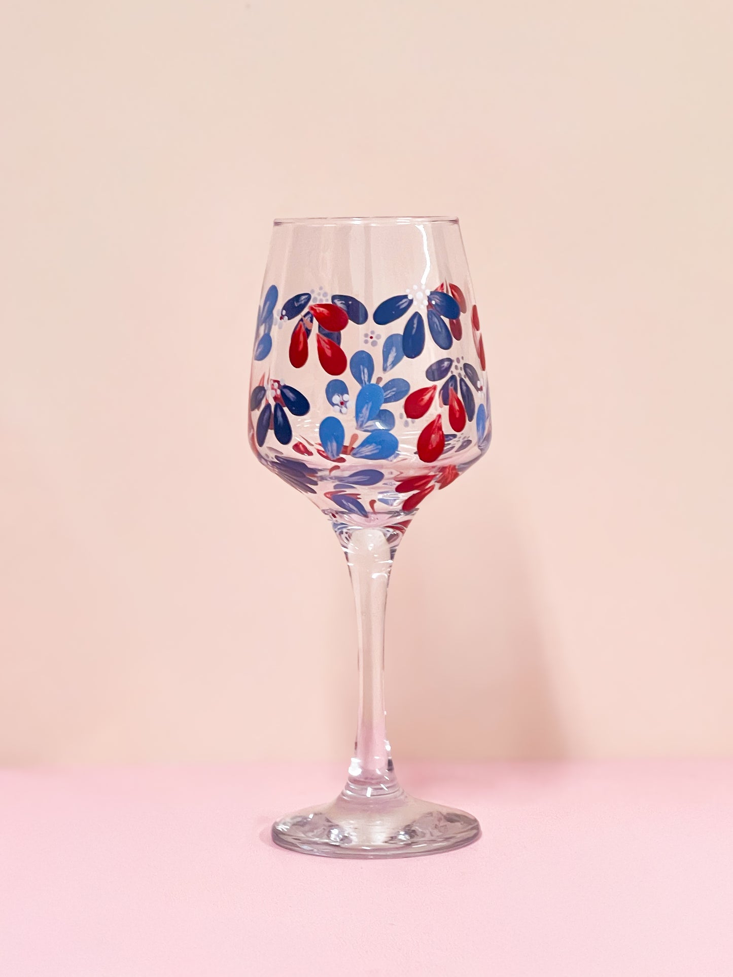 Hand-painted Wine Glass - Era #10
