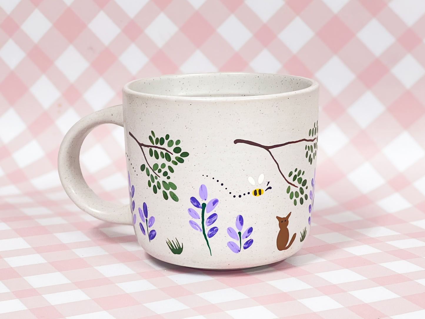 Hand-Painted Ceramic Mug - Cottage #7
