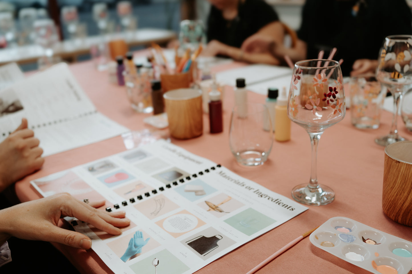 Wine Glass Painting + Candle Making Workshop - Creative Freedom