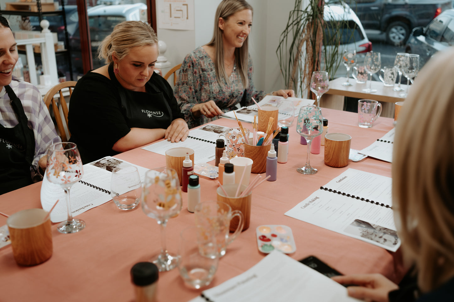 Wine Glass Painting + Candle Making Workshop - Creative Freedom