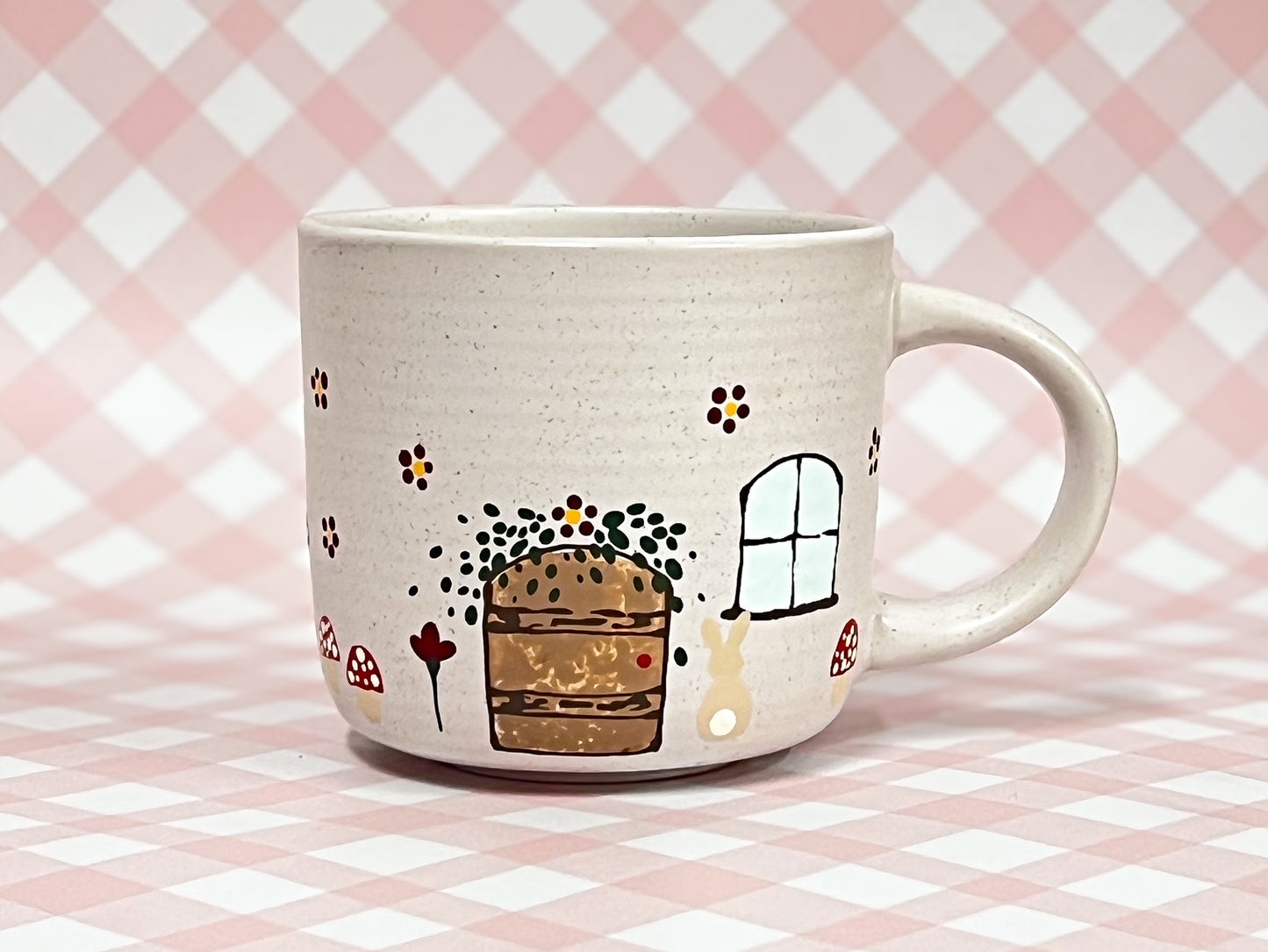 Hand-Painted Stoneware Mug - The Toadstool Den Cottage