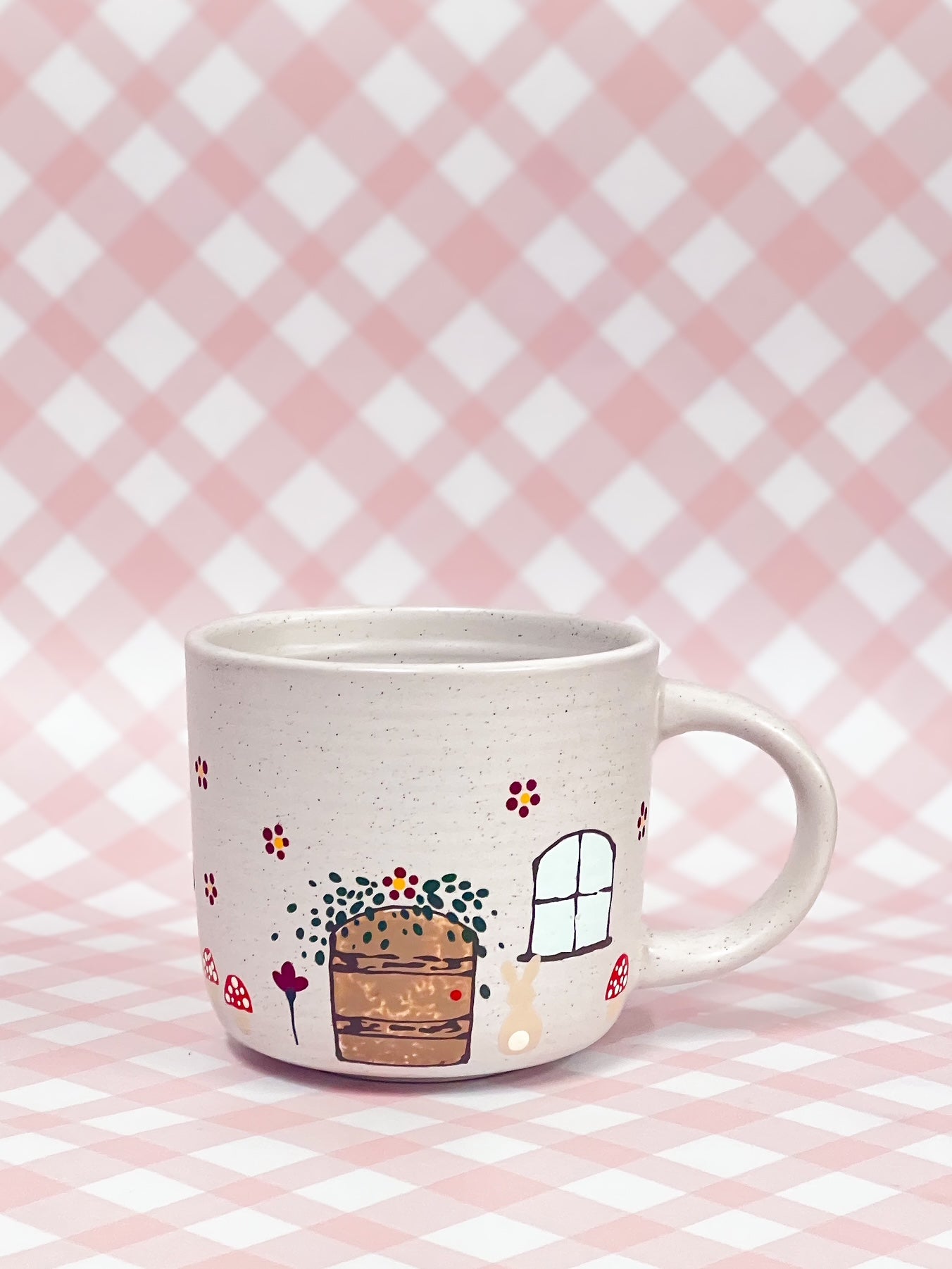 Hand-Painted Stoneware Mug - The Toadstool Den Cottage