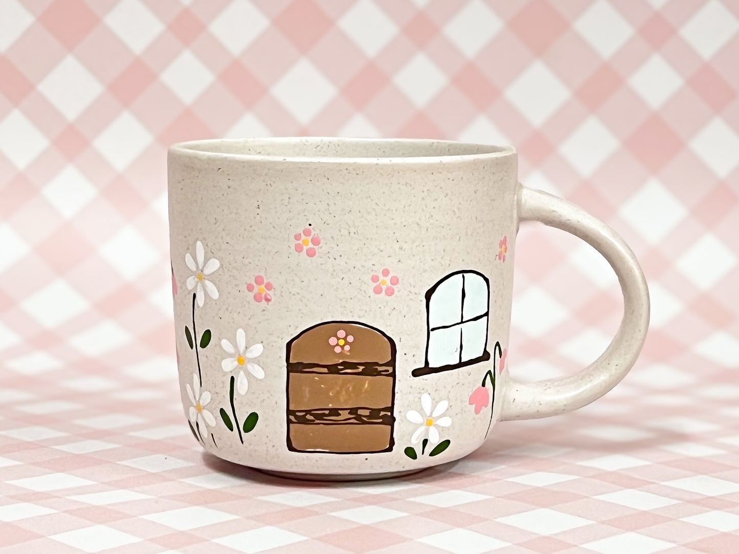 Hand-Painted Stoneware Mug - The Sweet Daisy Cottage