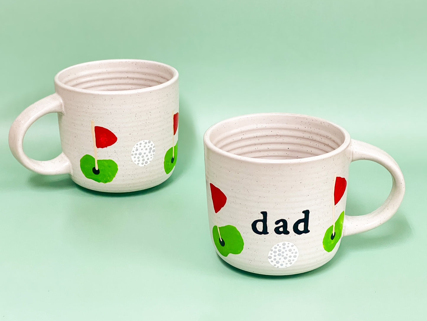 PREORDER ** Hand-Painted Stoneware Mug - Father's Day Golf