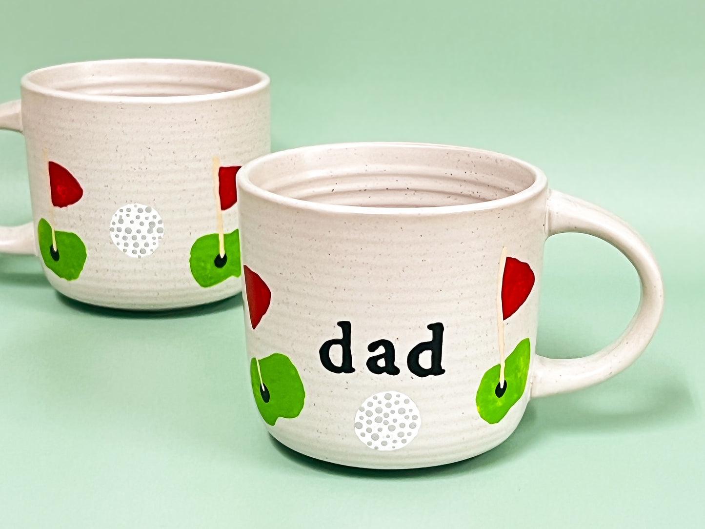 PREORDER ** Hand-Painted Stoneware Mug - Father's Day Golf