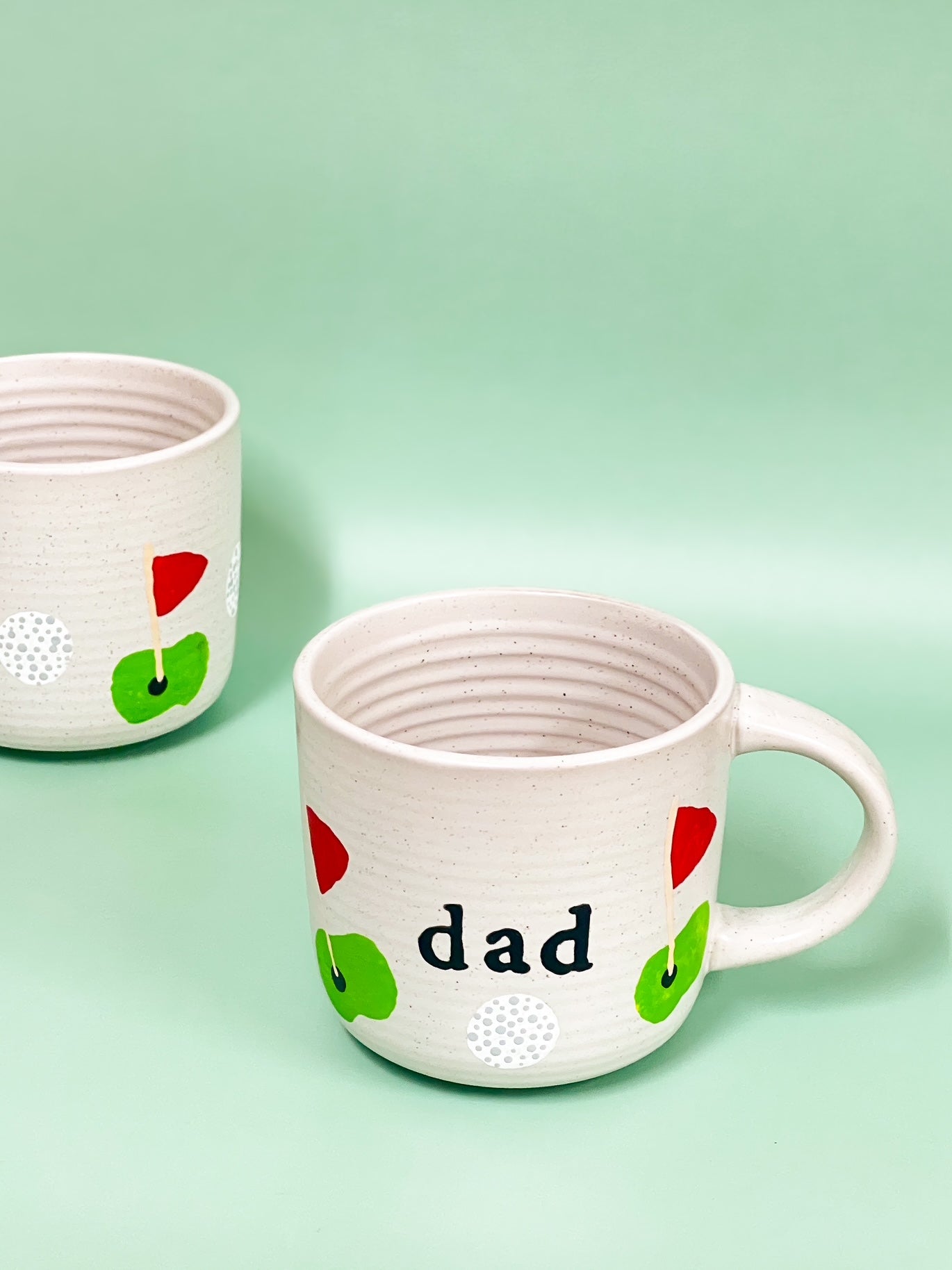 PREORDER ** Hand-Painted Stoneware Mug - Father's Day Golf