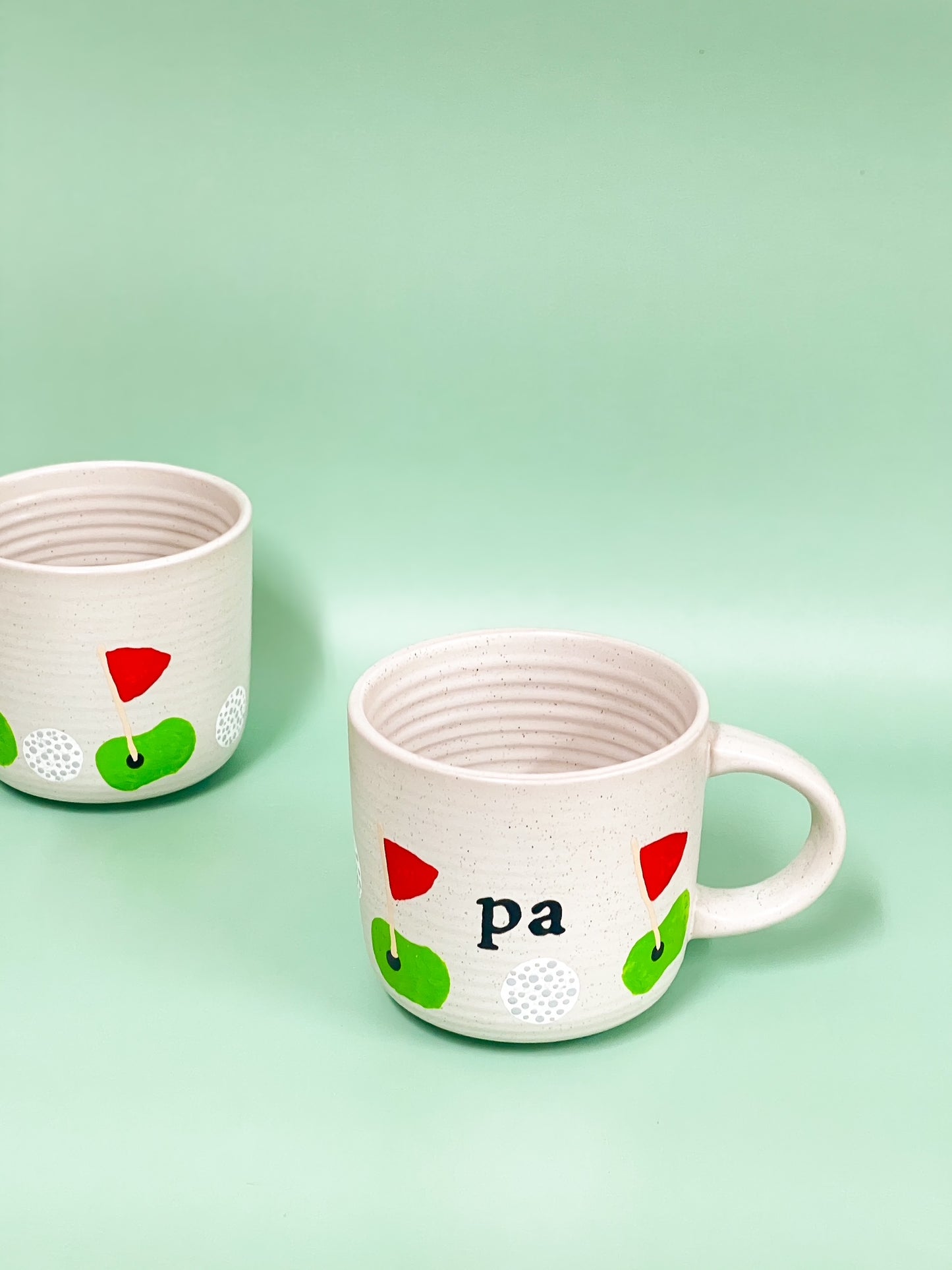 PREORDER ** Hand-Painted Stoneware Mug - Father's Day Golf