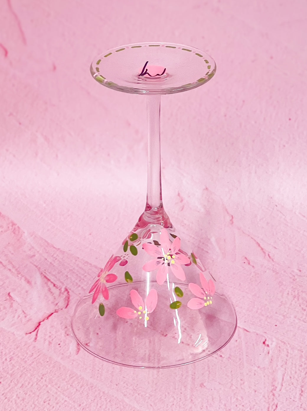 Hand-painted Martini Glass - Blossom Petal (Upcycled Glass) | Personalise Me!