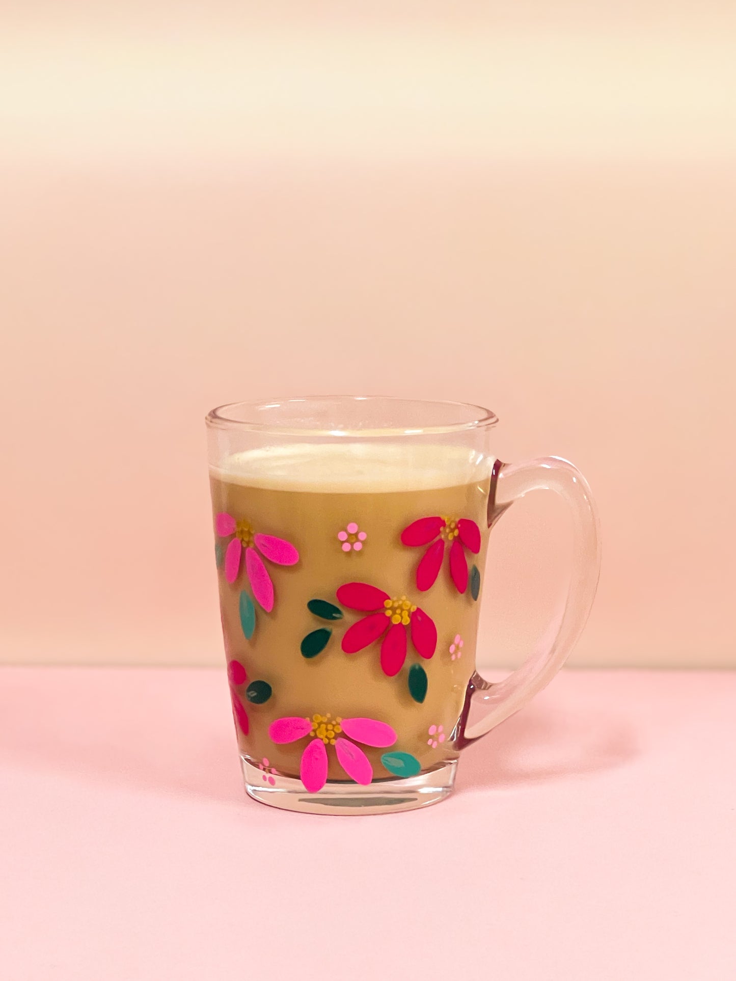 Hand-Painted Coffee Mug - Dahlia